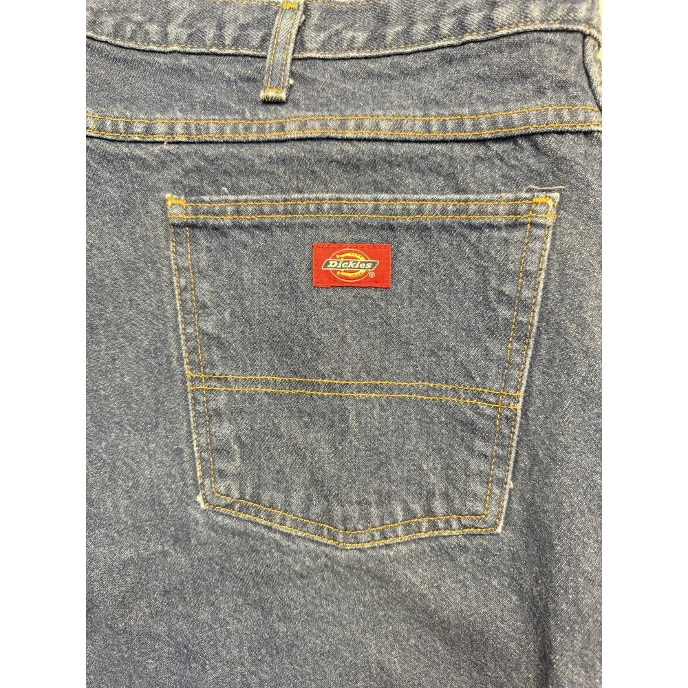 Dickies Jeans Mens 48x30 Blue High‎ Rise Straight Leg 100% Cotton Denim Workwear